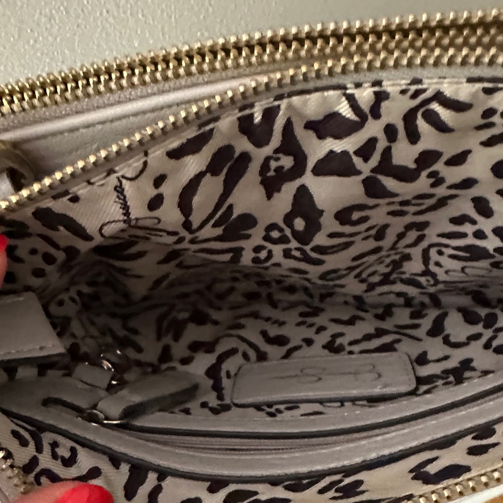 Jessica Simpson Light Gray Studded Crossbody Bag - Picture 4 of 7